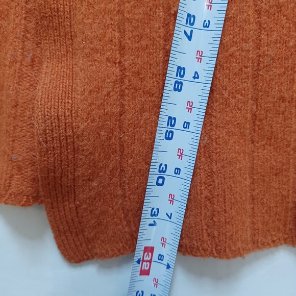 Oxford & Fulham 100% Wool Orange Cardigan Medium - Picture 11 of 15
